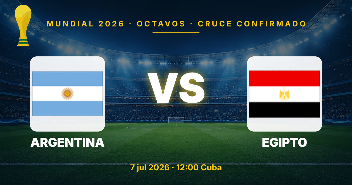 Argentina vs. Egipto en octavos de final © CiberCuba