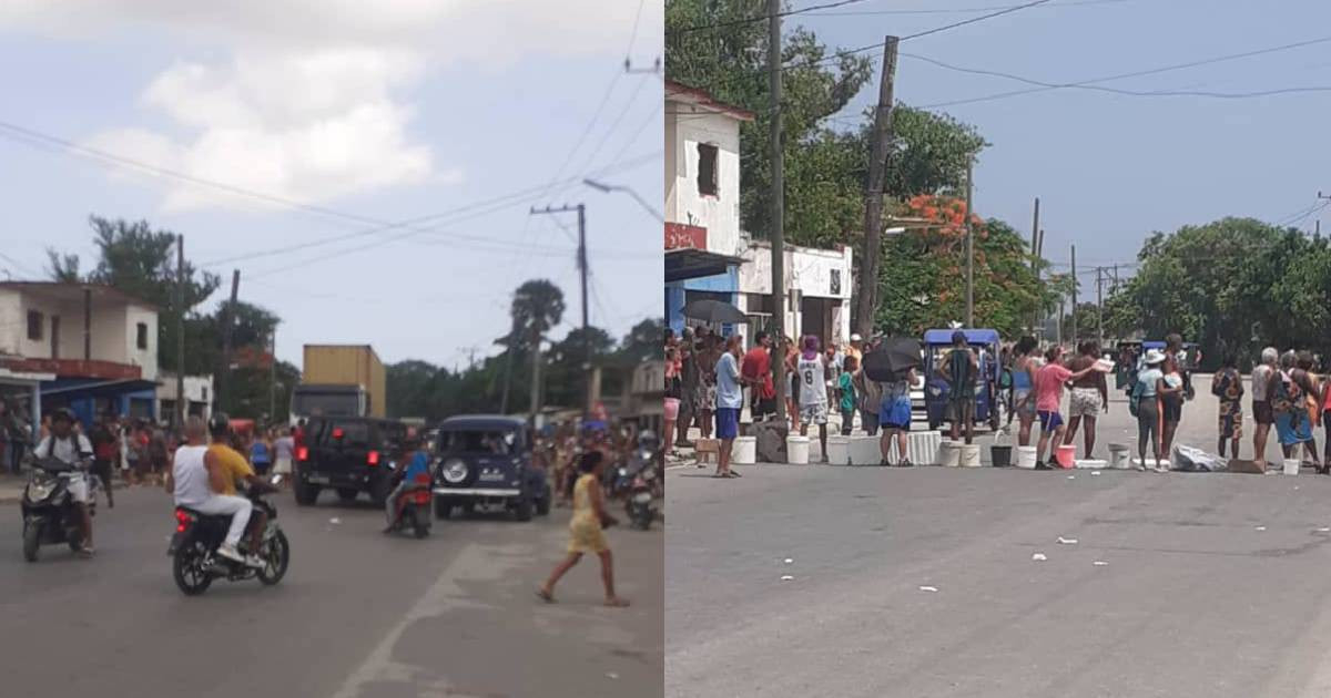 Protest Erupts Over Water Shortage in Mantilla: Residents Block Roadway