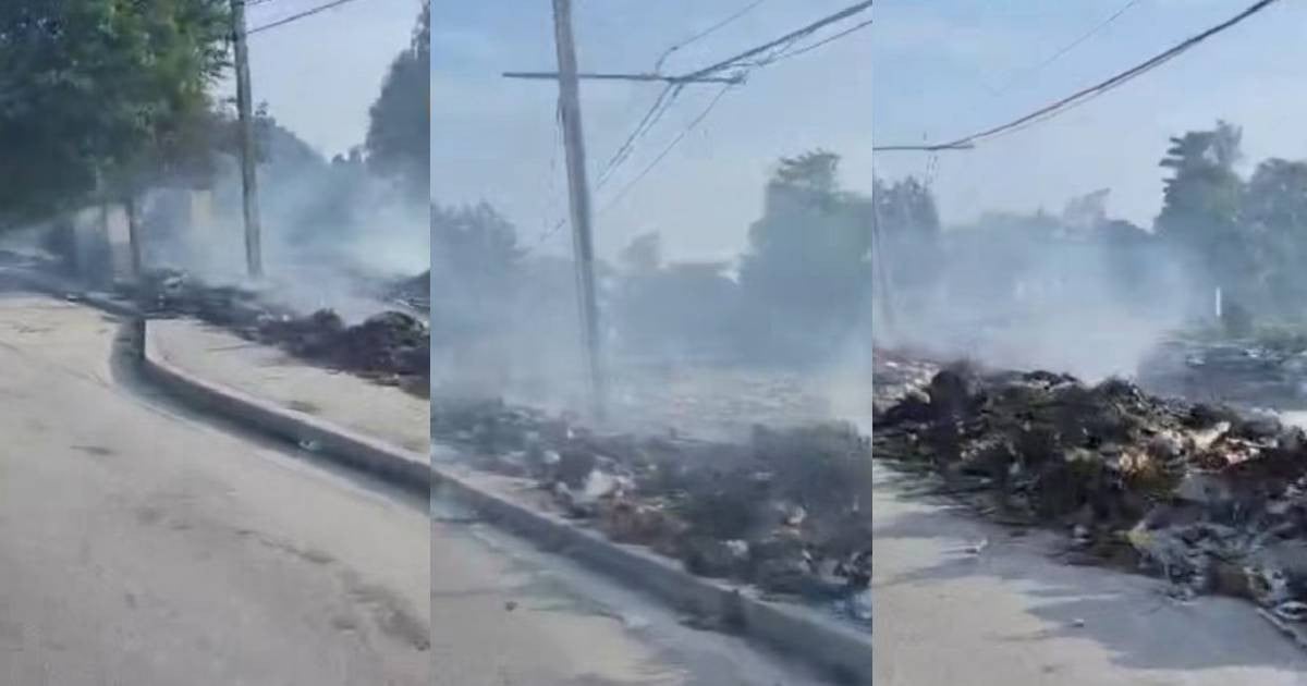 "Holguín's Main Route Resembles a War Zone Due to Blazing Landfill"