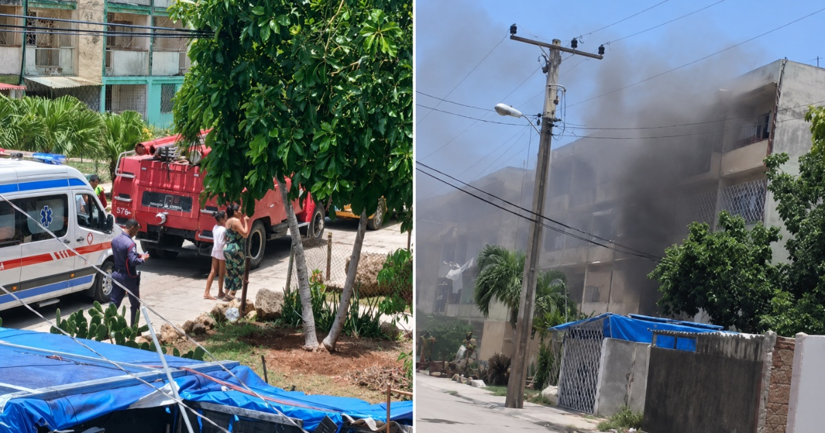Fire Erupts in Santa Marta Building, Matanzas
