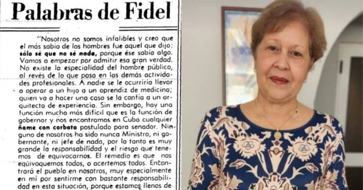 Fidel advirtió contra gobernantes «vanidosos» y «caprichosos»: intelectual rescata la cita © Collage Facebook/Alina Bárbara López Hernández