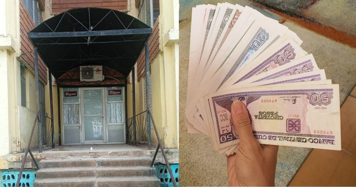 Denuncian negocio con dinero en efectivo en Santiago de Cuba © Collage Facebook/Ericka Castellanos Abad y CiberCuba