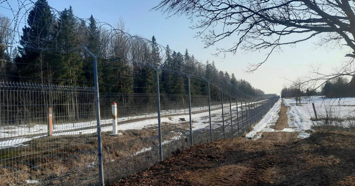 Valla en la frontera entre Bielorrusia y Lituania. © Facebook/Valstybės sienos apsaugos tarnyba