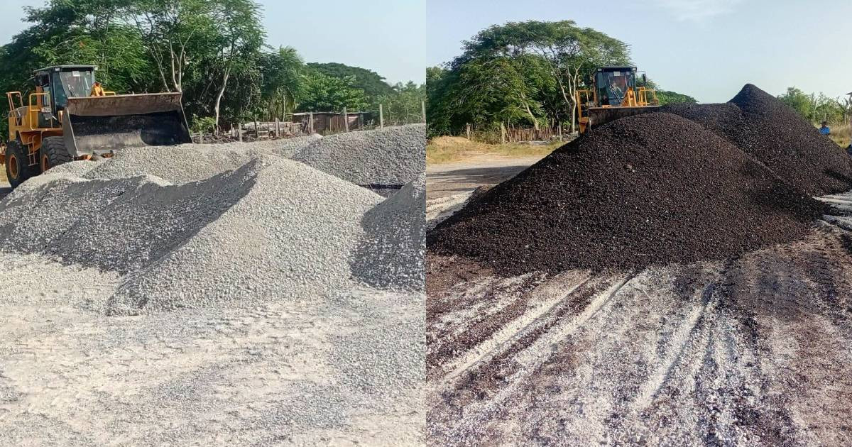 Los insumos se destinarán a reparaciones y mantenimiento vial © Facebook/ConAlza - Empresa de Construcción y Montaje de Las Tunas
