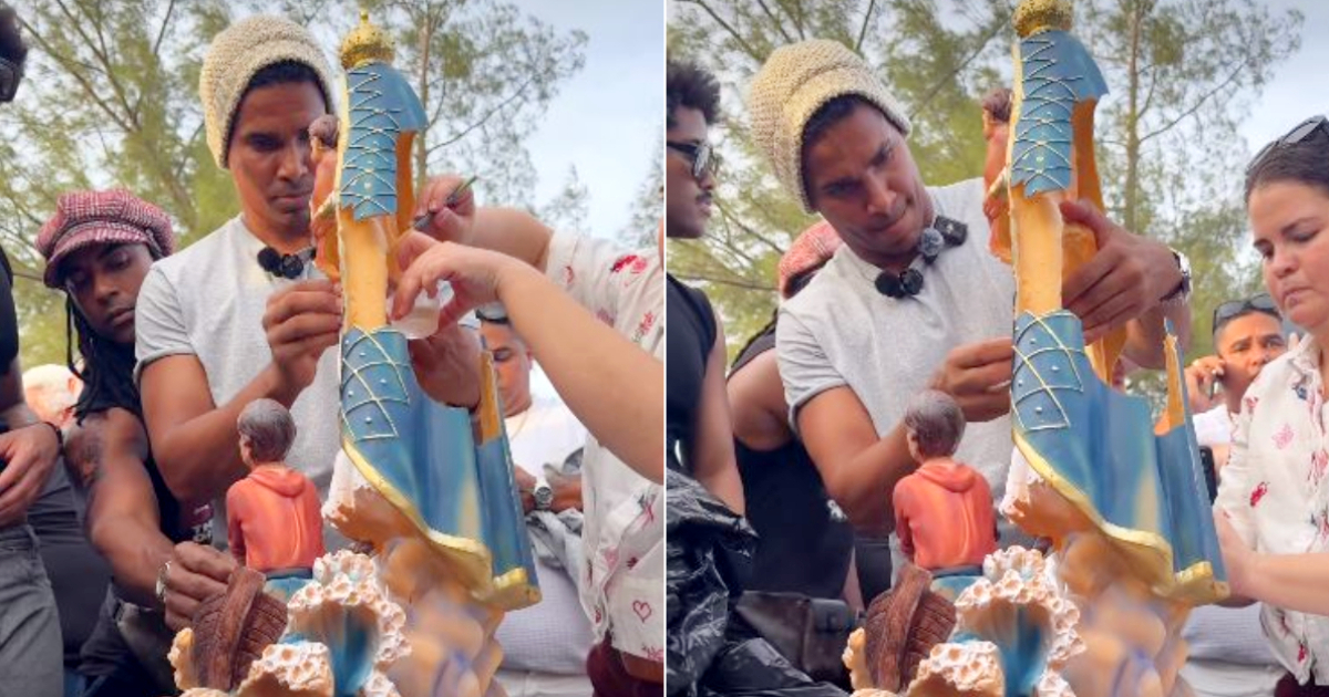 Luis Manuel Otero Alcántara en la Ermita de la Virgen de la Caridad, en Miami © Captura de video Instagram/javierdiaz_tv