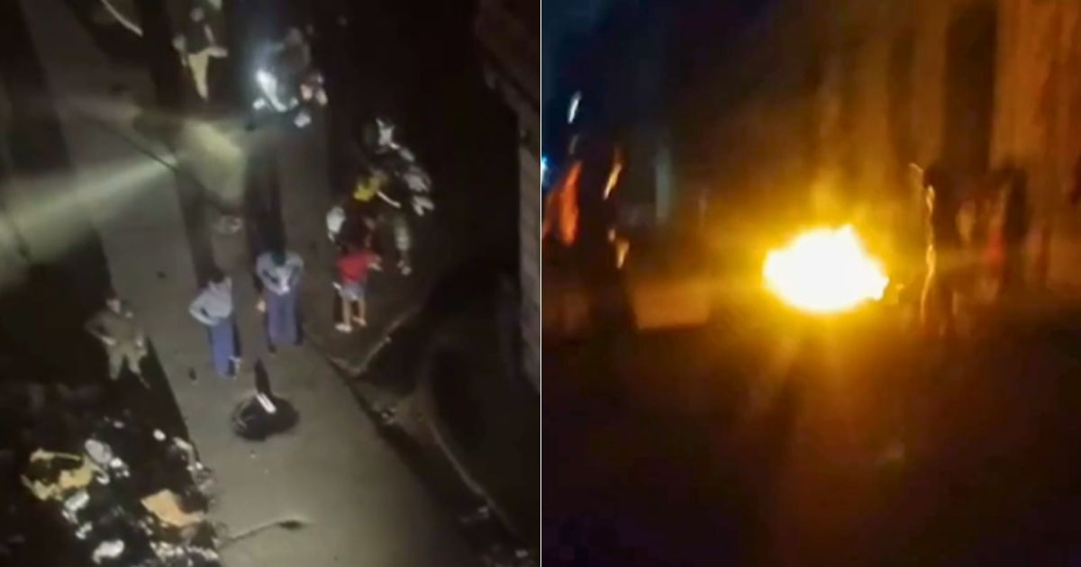 Residents in Central Havana Protest with Pans and Fires, Demanding Police to Leave