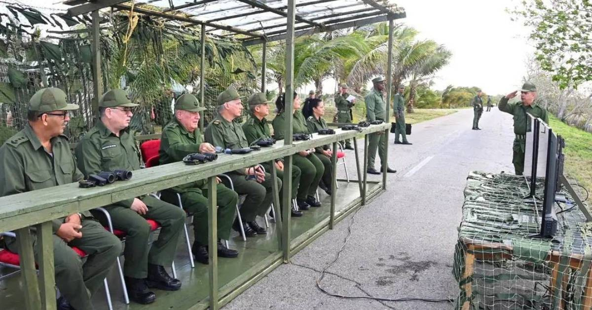 Supervisión de ejercicios militares en Cuba por altos mandos. © Facebook/Minfar Cuba