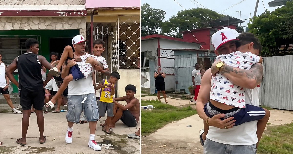 Llegó de sorpresa a Cuba y el reencuentro con su niño en plena calle partió el corazón de miles: "El momento más esperado"
