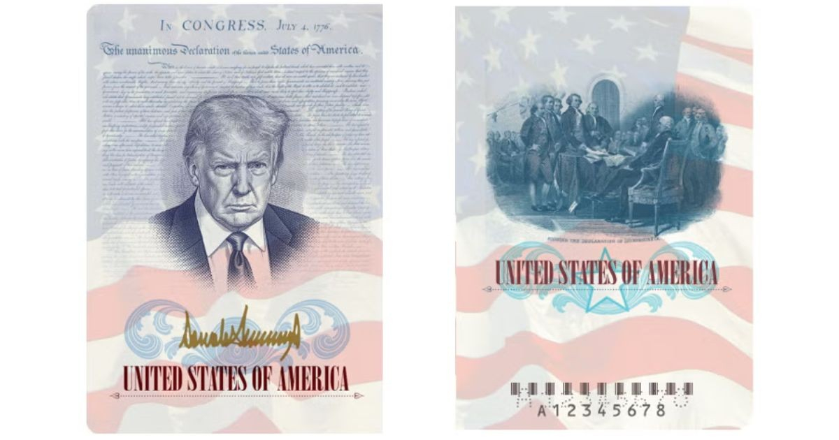 Un modelo del pasaporte de edición conmemorativa © Cortesía del Departamento de Estado de Estados Unidos