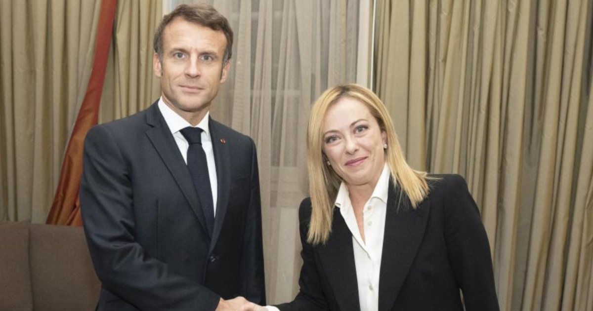 Meloni y Macron © Gobierno de Italia