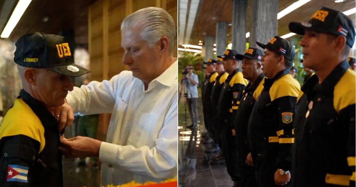 Díaz-Canel Honors Cuban Rescue Team Sent to Venezuela, Showcasing "Revolutionary Solidarity"