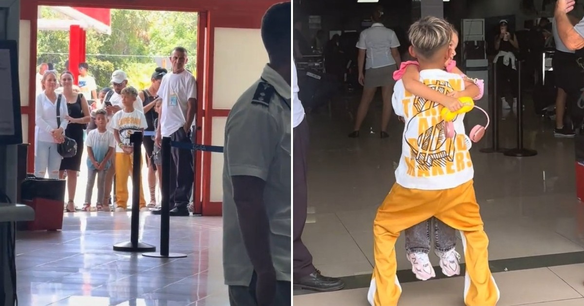 Heartwarming Reunion: Young Boy Welcomes Baby Sister at Cuban Airport