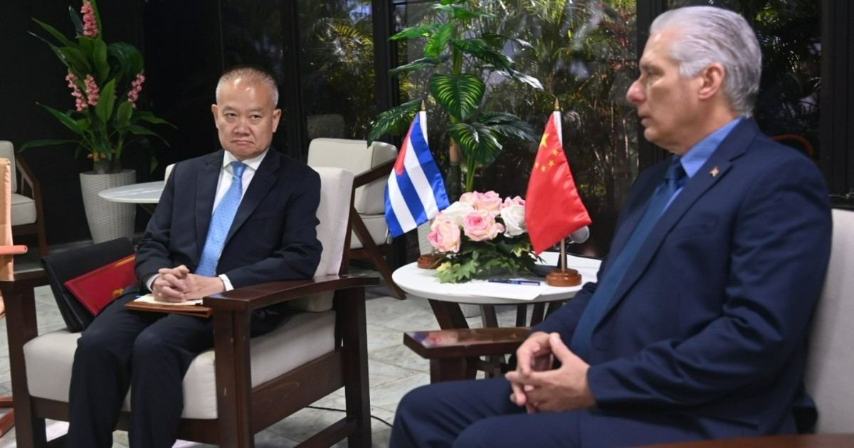Díaz-Canel con Liu Haixing, miembro del Comité Central del Partido Comunista de China © Presidencia Cuba