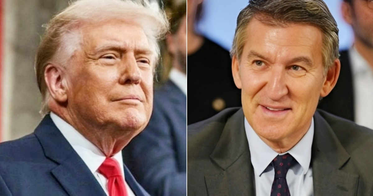 Donald Trump (i) y Alberto Núñez Feijóo (d) © Collage X/The White House - Facebook/Alberto Núñez Feijóo