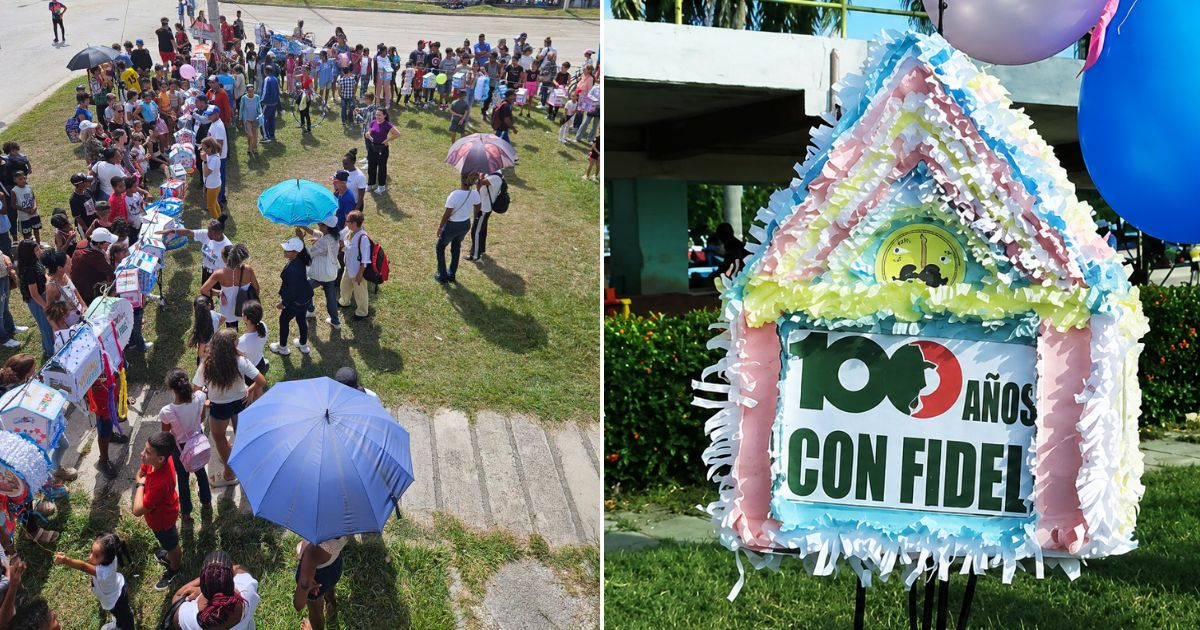 Children's Parties in Holguín Used for Fidel Castro's Centennial Propaganda