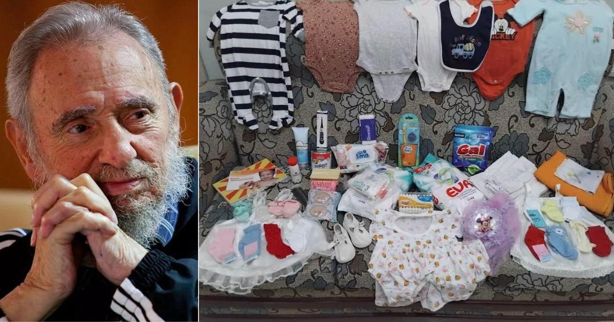 Motherhood Becomes a Tool for Fidel Worship as Baby Born on August 13 in Holguín Receives Gift Basket