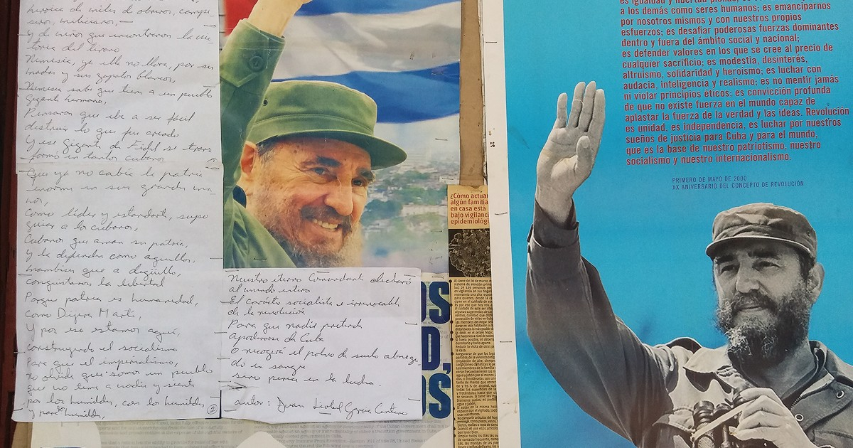 Fidel Castro Billboard Defaced with Red Paint in Cayo Mambí, Holguín