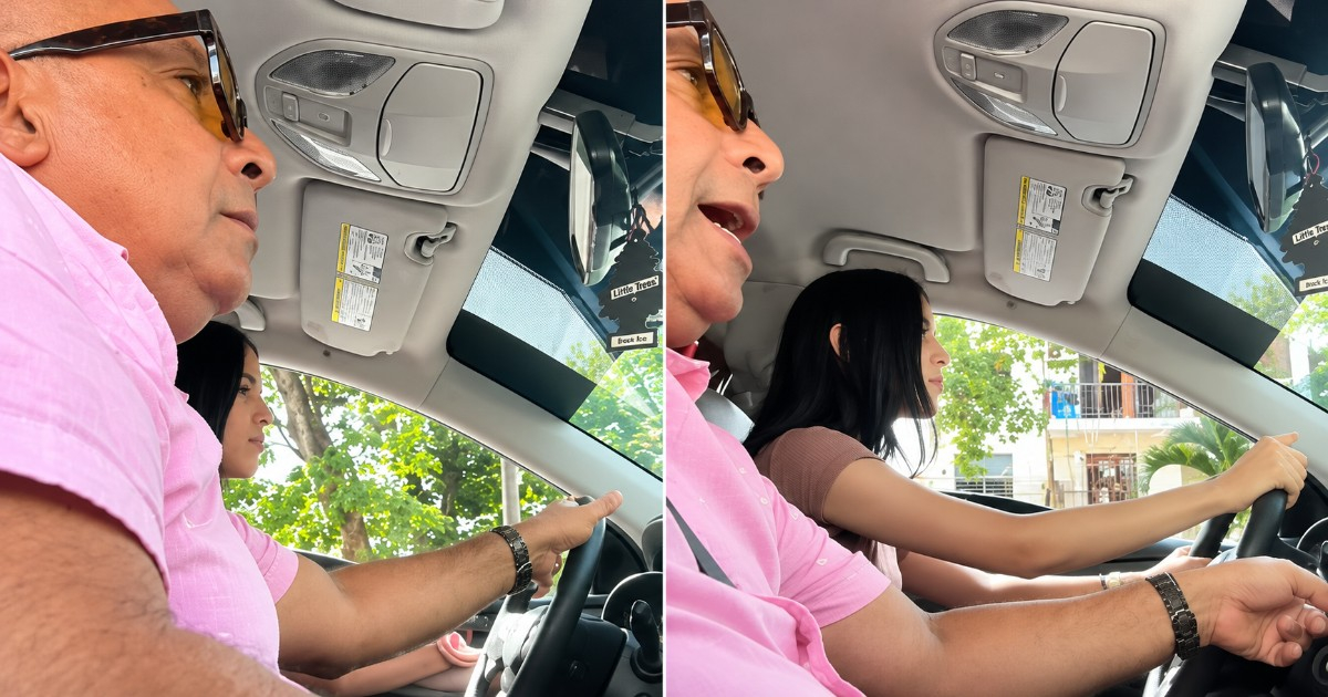 Father's Hilarious Driving Lesson Goes Viral in Cuba