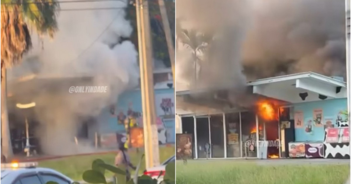 Fire Destroys "La Vaquita" Store in Southwest Miami-Dade