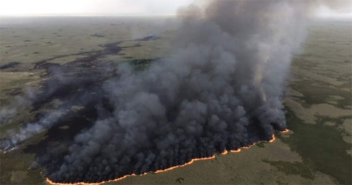 Lightning Sparks Two Large Fires in the Everglades