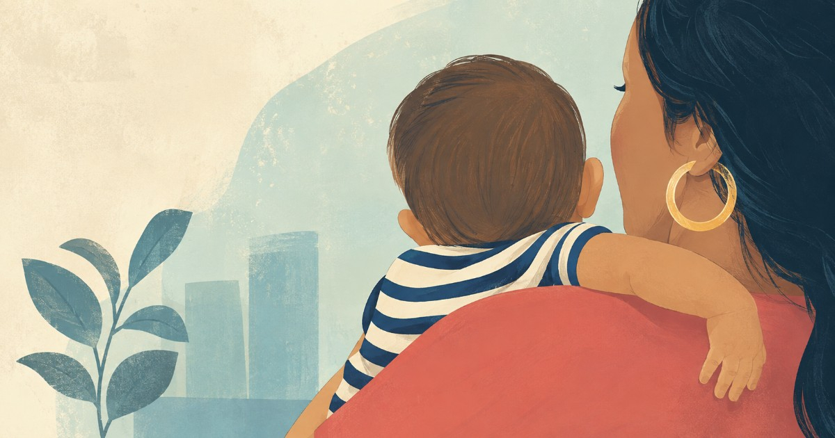 Madre con bebé (Ilustración no real creada con IA) © CiberCuba