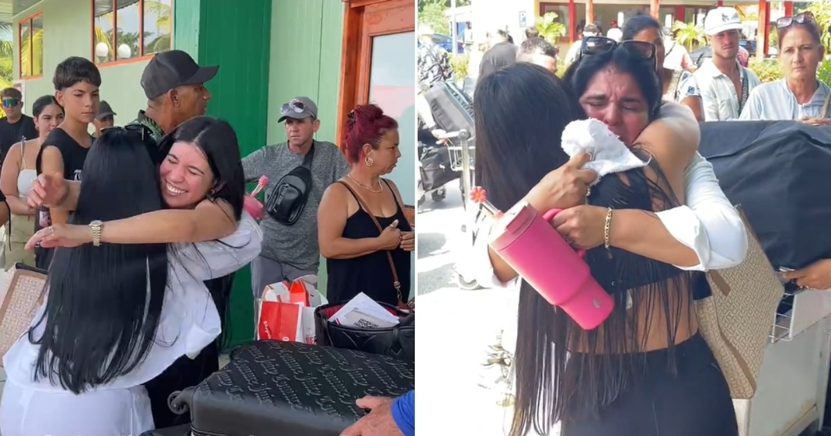 A Heartfelt Reunion: Young Cuban Woman Embraces Her Mother at Havana Airport