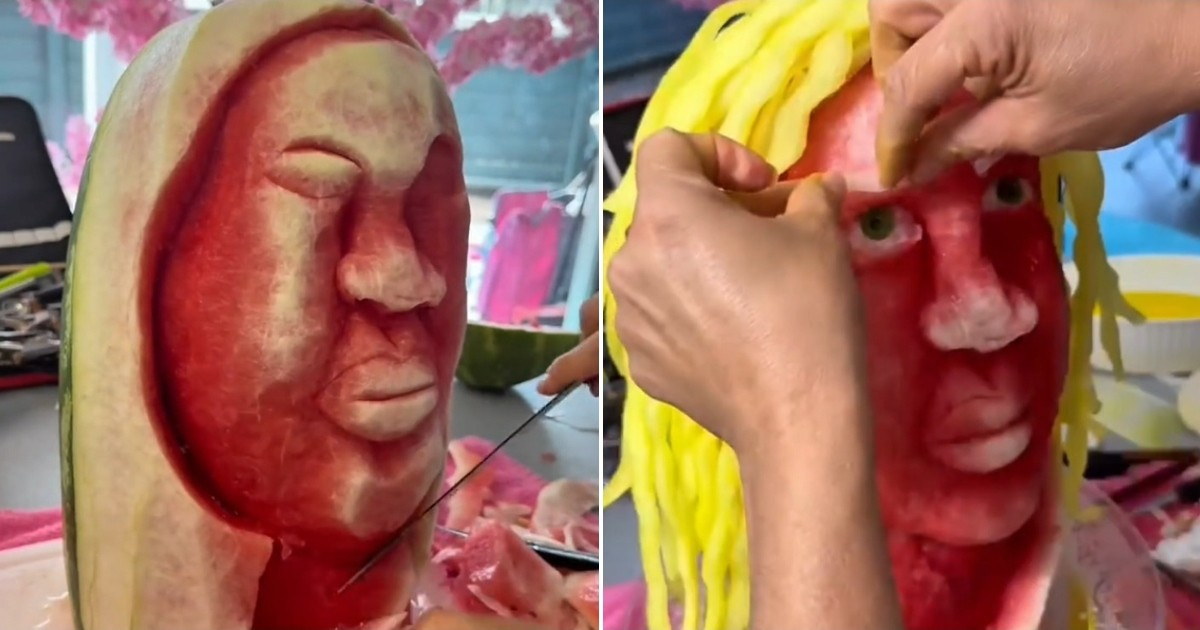 Artistic Tribute to Flor de Cuba in a Melon Sparks Laughter, Drawing Comparisons to La Diosa