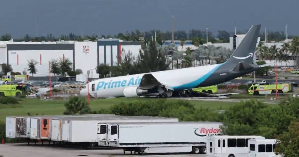 New Footage Reveals Close-up of Amazon-Operated Boeing Crash Aftermath in Miami