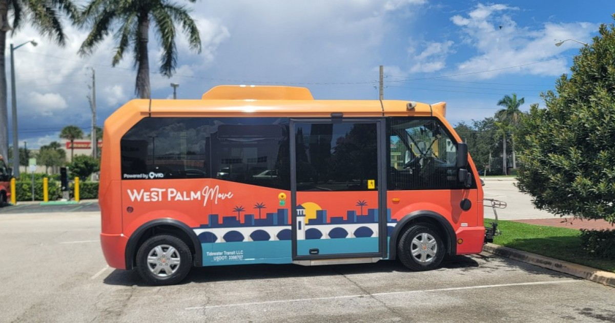 West Palm Beach Introduces New Electric Transit System with Rides Starting at Just One Dollar