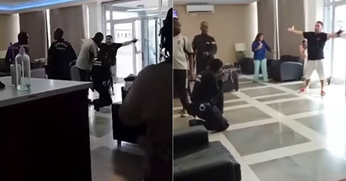 Cuban Deportee Stands Between Armed Police and Threatened Migrant in Equatorial Guinea
