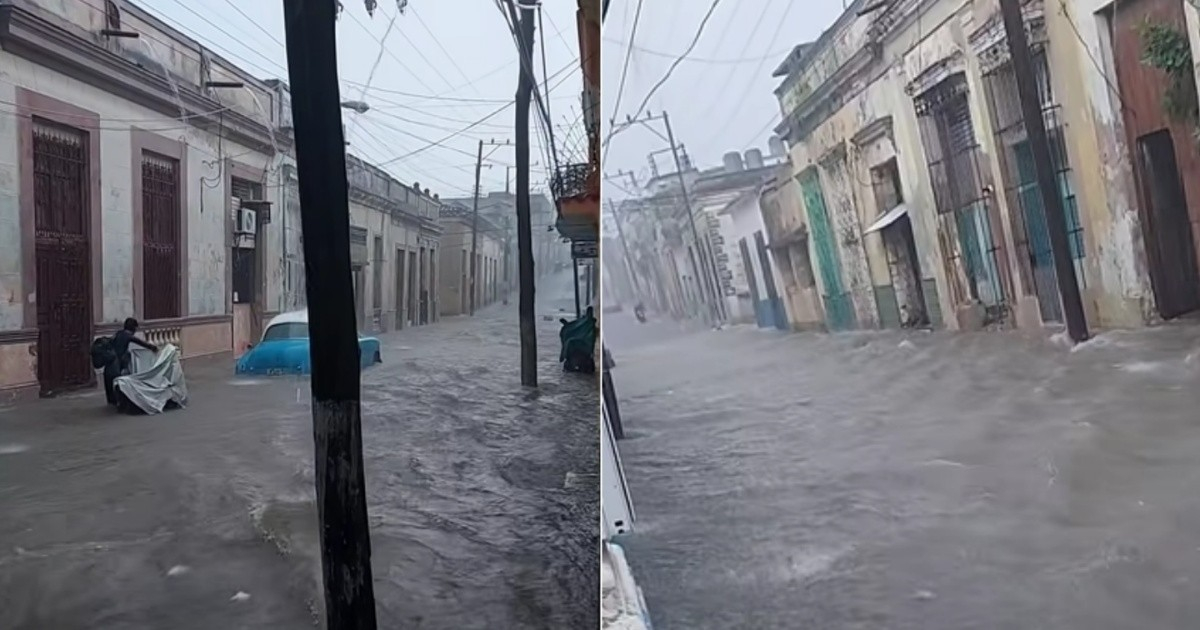 Intense Downpour Floods Central Matanzas Streets