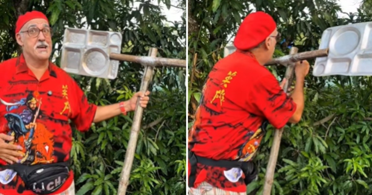 Homemade Antenna from a Food Tray: Cuban Comedian Highlights Real Struggles