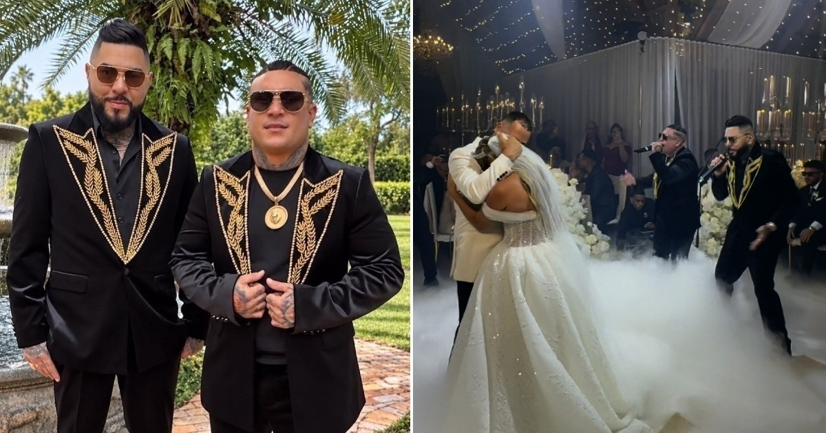 Unexpected Wedding Surprise: El Chacal and Osmani García Perform for Newlyweds' First Dance