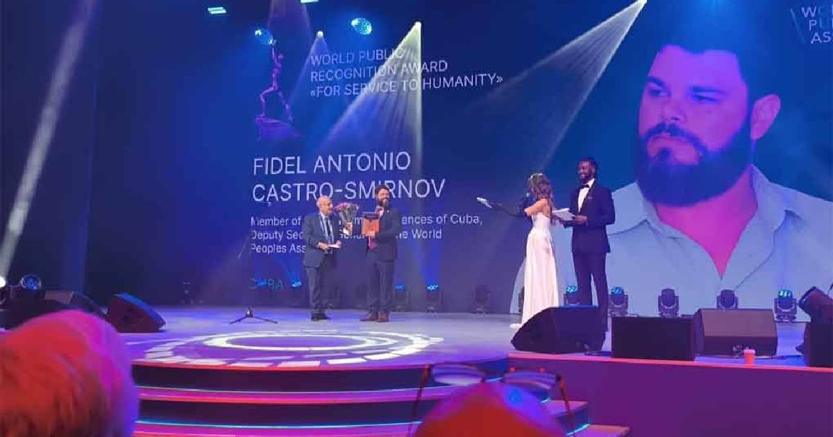 Grandson of Fidel Castro Honored with Global Award for Humanity Service in Moscow