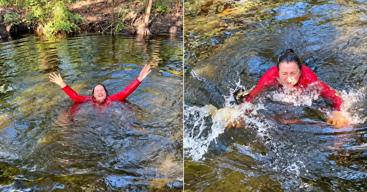 Cuban Woman Bravely Takes a Dip in Alligator-Infested Waters to Combat Menopause Hot Flashes