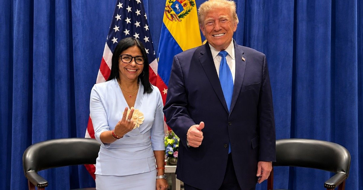 Trump and Delcy Rodríguez Meet in New York, Marking a Rare Diplomatic Gesture Between U.S. and Venezuela
