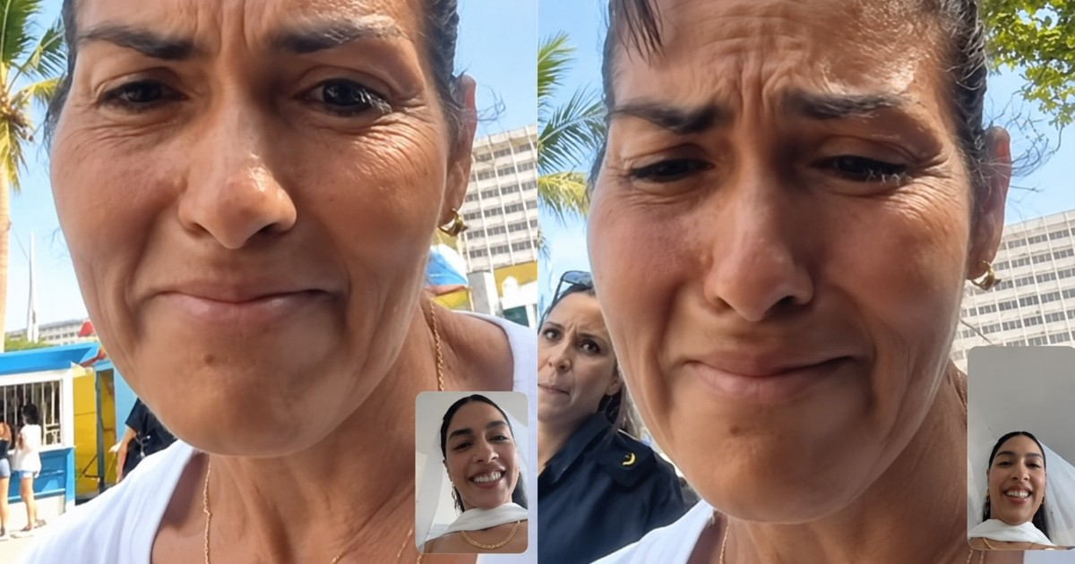 Mother in Cuba Overcome with Emotion Seeing Daughter in Wedding Dress via Video Call