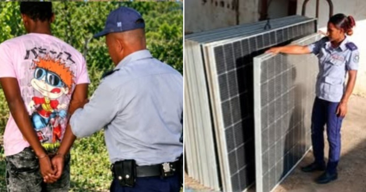 Presunto ladrón de paneles solares © Facebook / Guantánamo y su Verdad