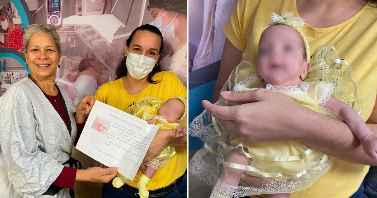 Premature Baby Aurora Finally Returns Home After 138 Days of Intensive Care in Holguín