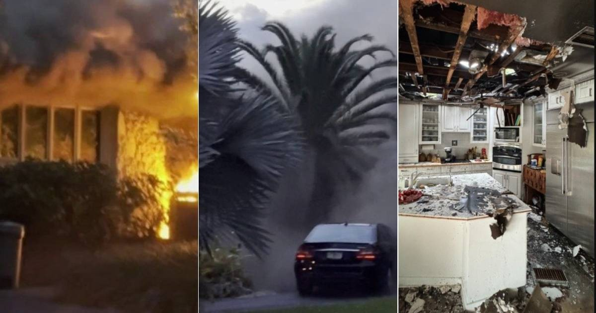 Fire Ravages Coral Gables Home Leaving Roof in Ruins