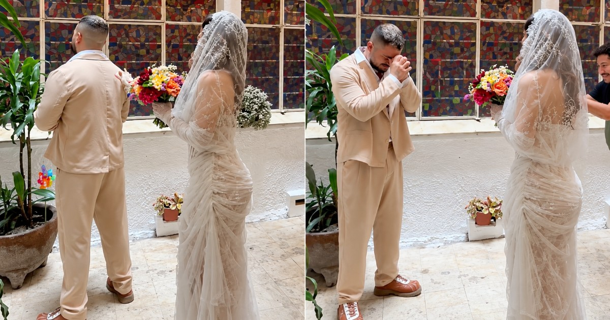 Cuban Man Brought to Tears Seeing Mexican Fiancée in Wedding Dress, Touches Hearts Online