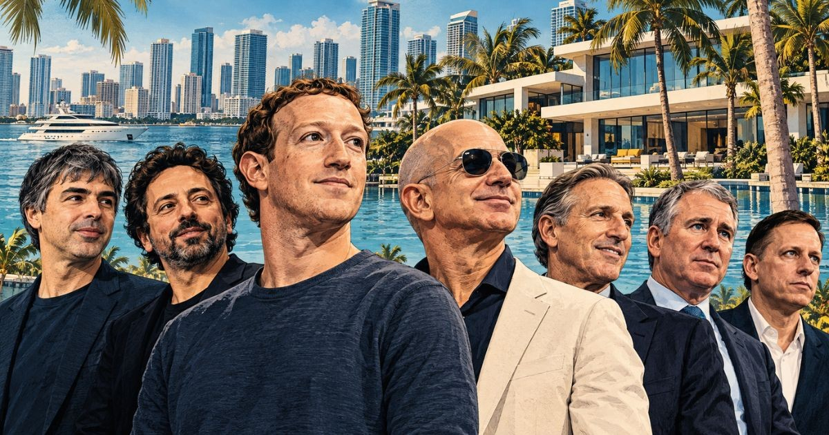 Billionaires Flock to Miami: Tech Giants and Wall Street Tycoons Snap Up Luxury Mansions