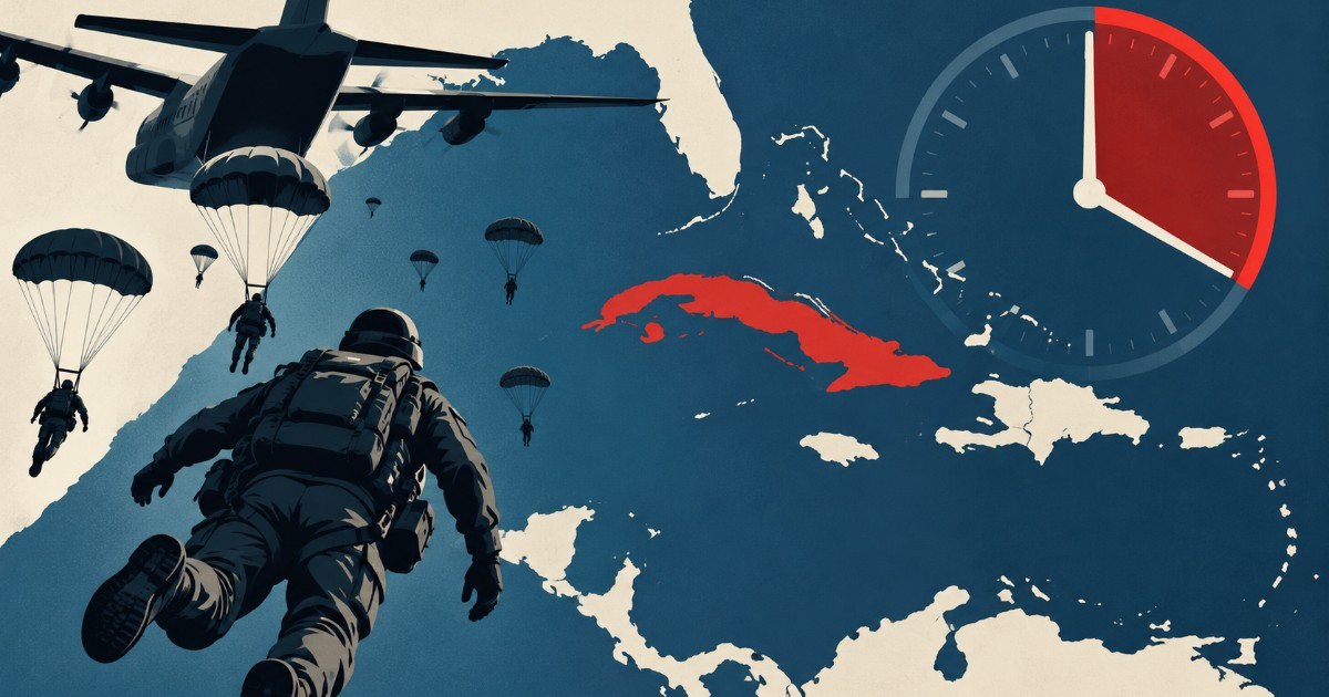 Ilustración sobre la capacidad de despliegue rápido de la 82.ª Aerotransportada. © CiberCuba