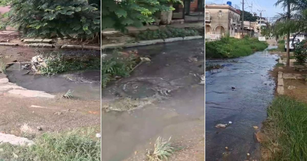 Luis Estévez Street Turns into a Sewage River in Santos Suárez