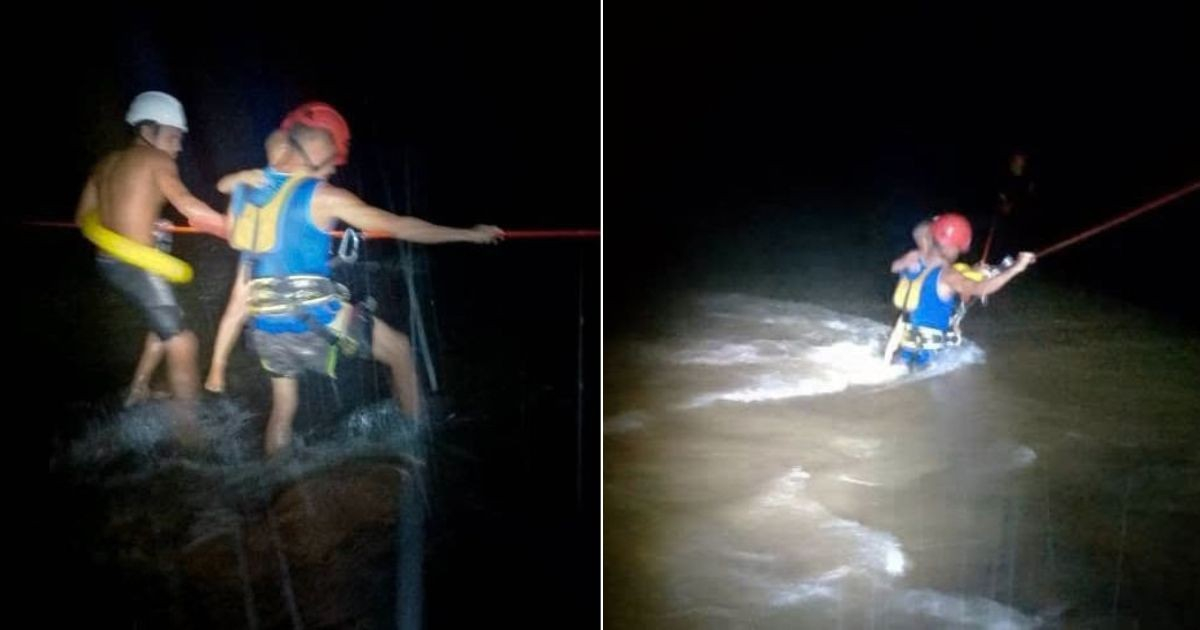 Firefighters Save 11 People Trapped by Rising Cayo Guan River in Moa, Holguín