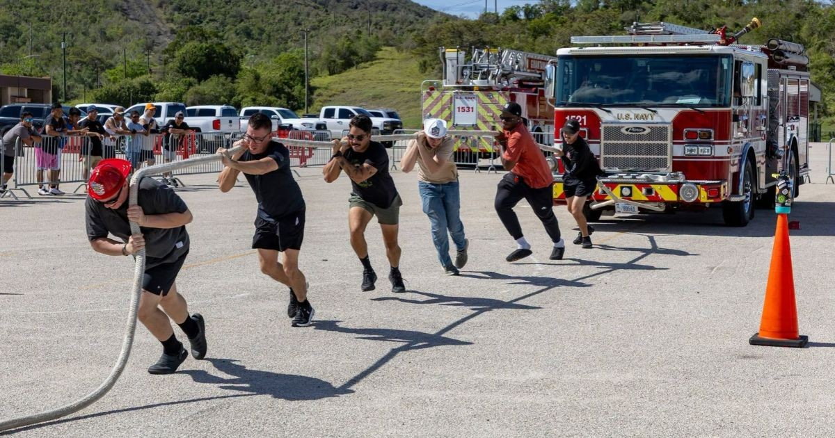 Fire Truck Pull Kicks Off Fire Prevention Week at Guantanamo Bay Naval Base