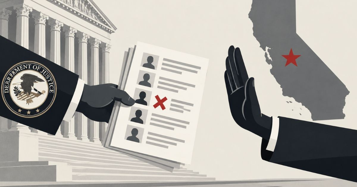 Justice Department Pressures California to Examine Voter Eligibility; State Pushes Back