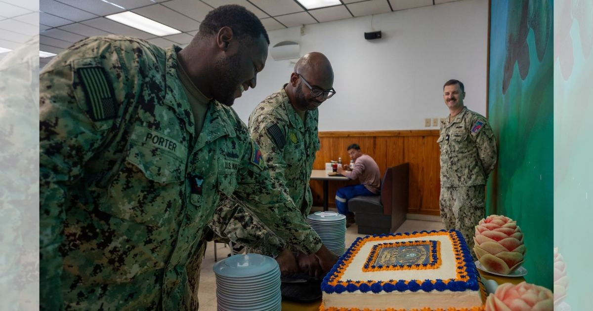 U.S. Military Marks Navy Anniversary with Cake Celebration at Guantanamo
