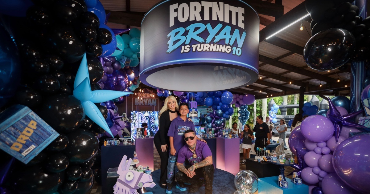 Osmani García and Laura Throw Epic Fortnite-Themed Birthday Bash for Bryan
