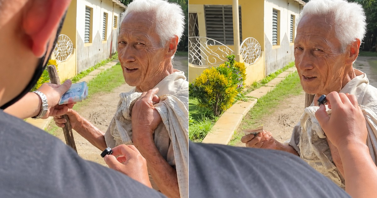 Elderly Cuban Farmer Moved to Tears by Young Man's Generosity